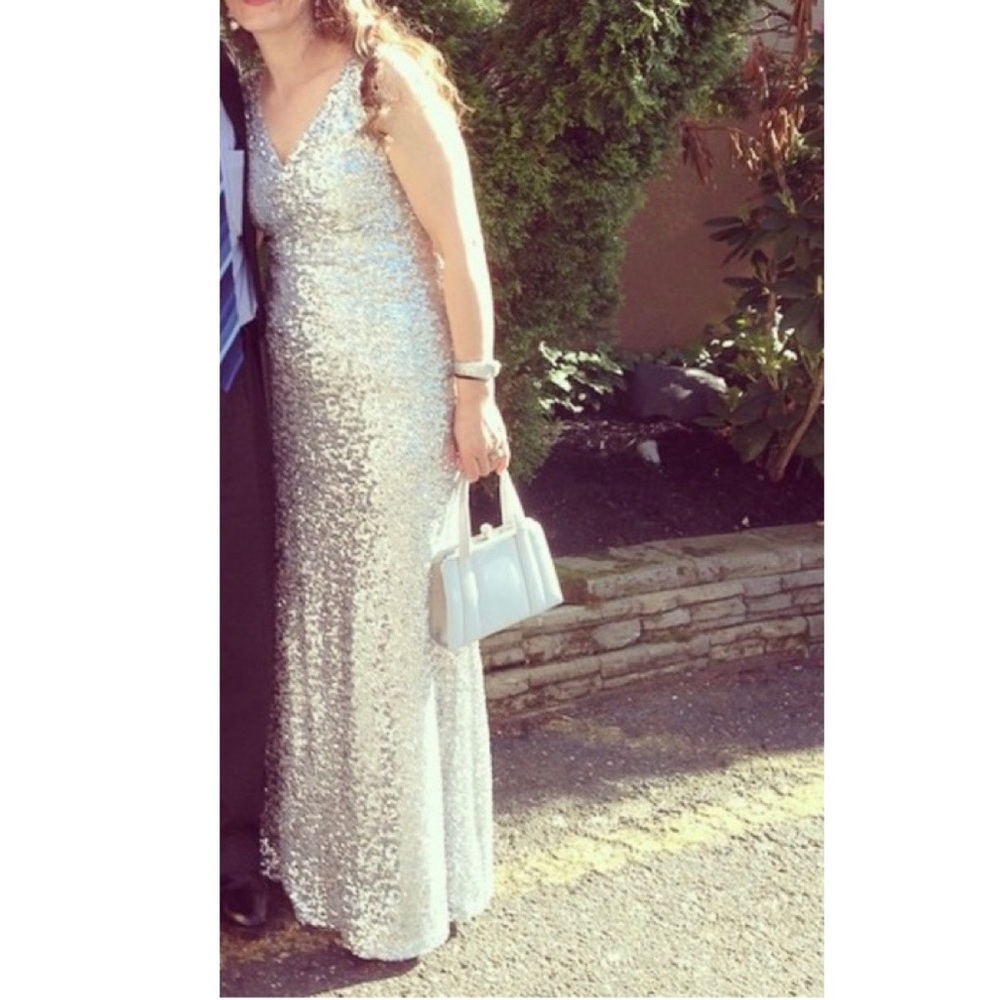 Badgley Mischka Sequin Evening Gown